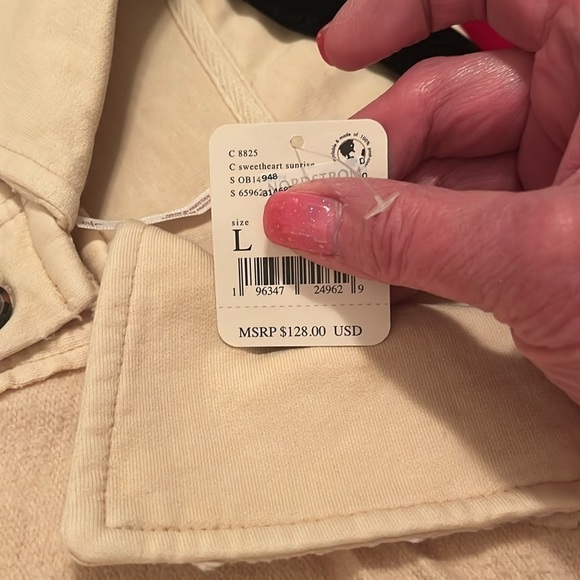 NWT Free People The Ruby Jacket Peach Colored Size Large - Picture 9 of 9